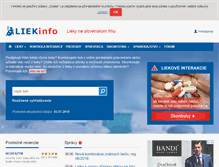 Tablet Screenshot of liekinfo.sk